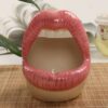 "Lips" - Funny Ceramic Ashtray - pink a