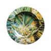 Cool Weed Ashtray Metal Tray green and yellow style