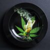 Cool Weed Ashtray Metal Tray - woman in bikini black tray
