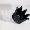 Crown Glass Ashtray transparent and black variation