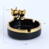 Dimensions Of Cute Ashtray With Gold Bears