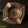 Vintage Pattern Ashtray Home Decor Metal Round Bronze