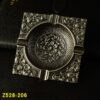 Vintage Pattern Ashtray Home Decor Metal Square Dark