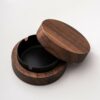 Windproof wood Ashtray With Lid For Outdoor black