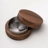 Windproof wood Ashtray With Lid For Outdoor silver