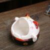 "Lucky Cat" - Ceramic Windproof Ashtray & Decoration