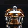 Amber Colored Glass Ashtray