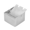 Ashtray With Flip Lid Square Stainless Steel On White Background