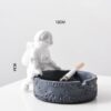 Astronaut resin Ashtray silver Version dimensions