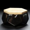 Black Ceramic Ashtray With Lid