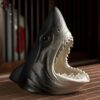 Black Ceramic Shark Ashtray For Home And Office Decoration