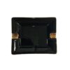 Black Cigar Ashtray With Golden Notches