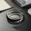Black Crystal Glass Ashtray