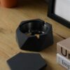 black outdoor Ashtray With Lid