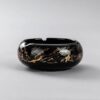 Black Round Ceramic Ashtray With Paintings