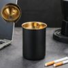 Black Smokeless Outdoor Ashtray With Lid