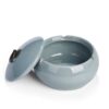 blue large ceramic Ashtray smokeless with lid perfect for outside