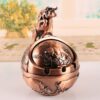 bull retro ancient ashtray red bronze