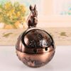 bunny retro ancient ashtray red bronze