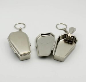 Funny Pocket Ashtray - Casket Shape - With Key Chain