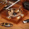 Cedar Wood Cigar Ashtray - Luxury Gift For The Elegant Smoker