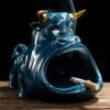 ceramic ashtray cool blue cartoon bull