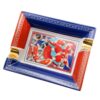 Ceramic Ashtray For Cigar With Red Blue And Golden Painting