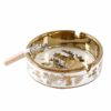 Ceramic Ashtray For Cigarette Golden White