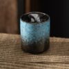 Ceramic Ashtray For Garden In Blue Color