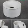 Ceramic Ashtray With Funnel Lid In White Color