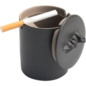 Minimalist Ashtray With Lid - Ceramic- For Outside