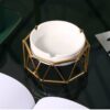Ceramic Ashtray With Metal Stand