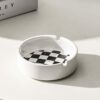 Chessboard Pattern Ashtray Made From Ceramic