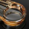 Cigar Ashtray Crystal Glass transparent yellow
