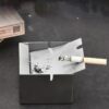 Cigarette Ashtray With Flip Lid Made From Stainless Steel