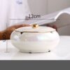 Classy Ashtray White Ceramic With Lid Suitable For Garden Or Patio