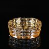 Classy Glass Ashtray Golden Crystal Glass