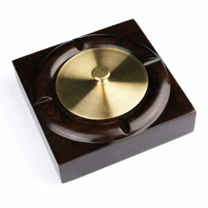 Classy Mahogany Ashtray - With Lid