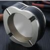 Classy Stainless Steel Ashtray Photographed From The Side