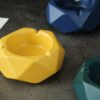 closeup of ceramic ashtrays