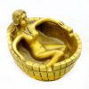 Cool Ashtray Resin Woman In Bath Ash Tray Golden
