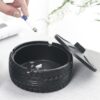 Cool Car Tire Ashtray With Lid Windproof