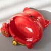 Cool Lucky Cat Ashtray Big Mouth Cat Red Resin