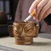 Cool Retro Ashtray Prehistory Ceramic Mask