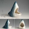 Cool Shark Ashtray Photographed From Front And Both Left Right Side