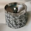 Covered Metal Ashtray Stainless Steel