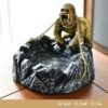 Crouching Gorilla Resin Ashtray Golden