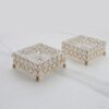 Crystal Glass Ash Trays With Luxury Metal Stand
