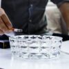 Crystal Glass Ashtray For Indoor Or Outdoor