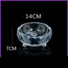 Crystal Glass Ashtray Transparent Round Large